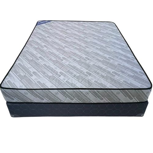 Colchón de Espuma Estelar 140x190cm + Sommier 2 Plazas con Almohadas