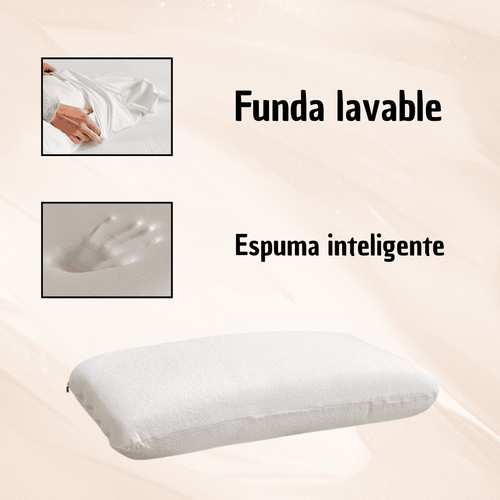 Set de 2 almohadas Harmony viscoelásticas rectas