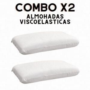 Set de 2 almohadas Harmony viscoelásticas rectas