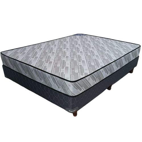 Colchón de Espuma Estelar 140x190cm + Sommier 2 Plazas con Almohadas