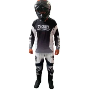 Conjunto Motocross Tiger Racing – Blanco/Gris