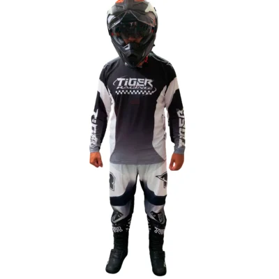Conjunto Motocross Tiger Racing – Blanco/Gris