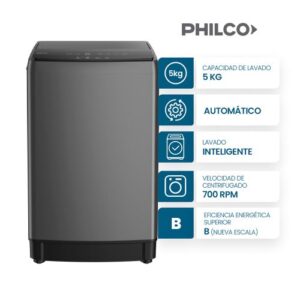 Lavarropas Philco PHLS67GN 5KG CSO GRAF