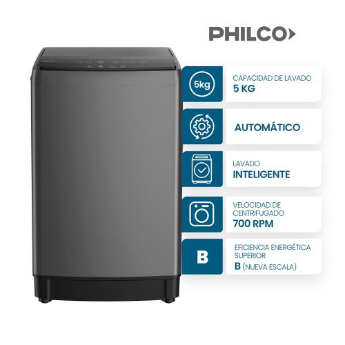 Lavarropas Philco PHLS67GN 5KG CSO GRAF