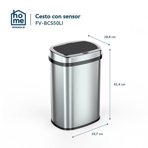 Cesto de basura Fravega Home con Sensor 50 L