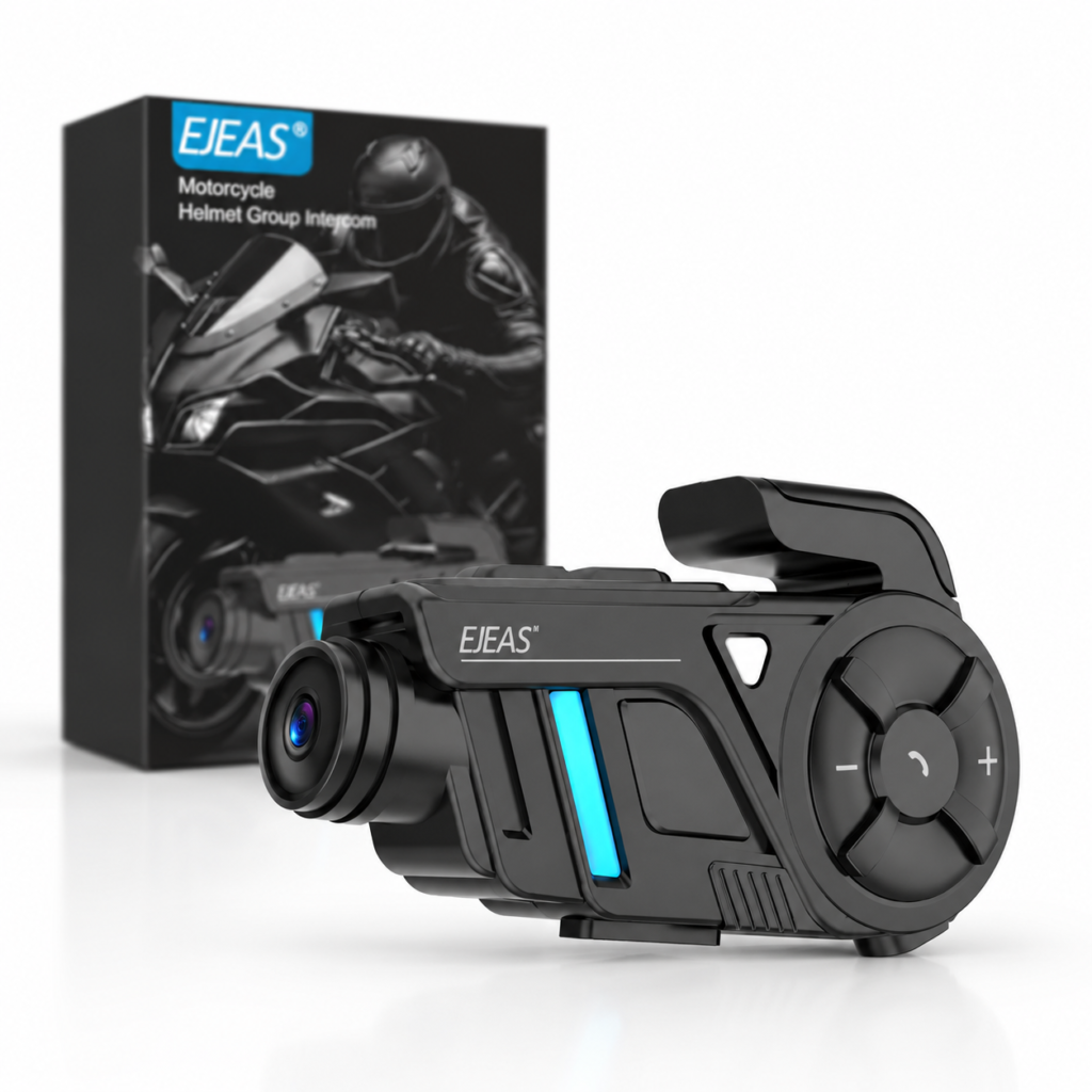 Intercomunicador EJEAS K1 PRO Mesh con Cámara 2K para Moto