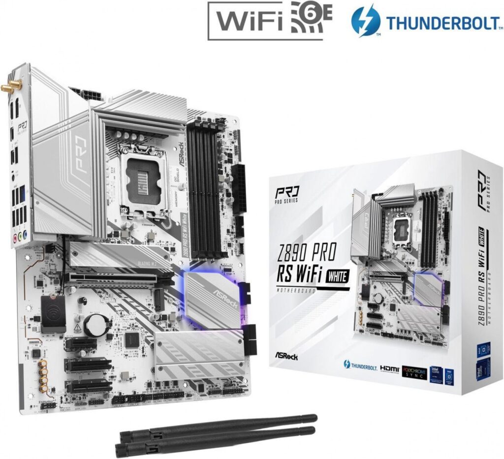 Placa madre ASRock Z890 Pro RS WiFi White