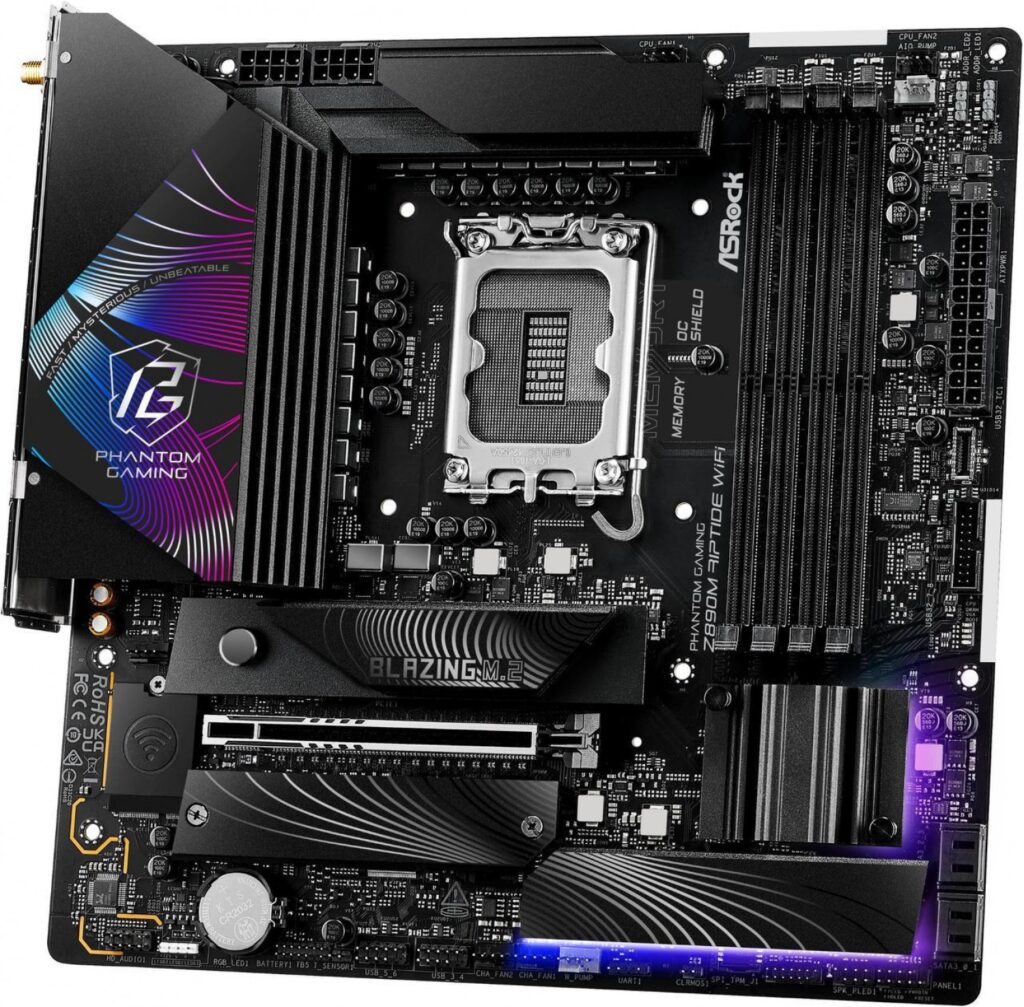 Placa madre ASRock Z890M Phantom Gaming Riptide WiFi