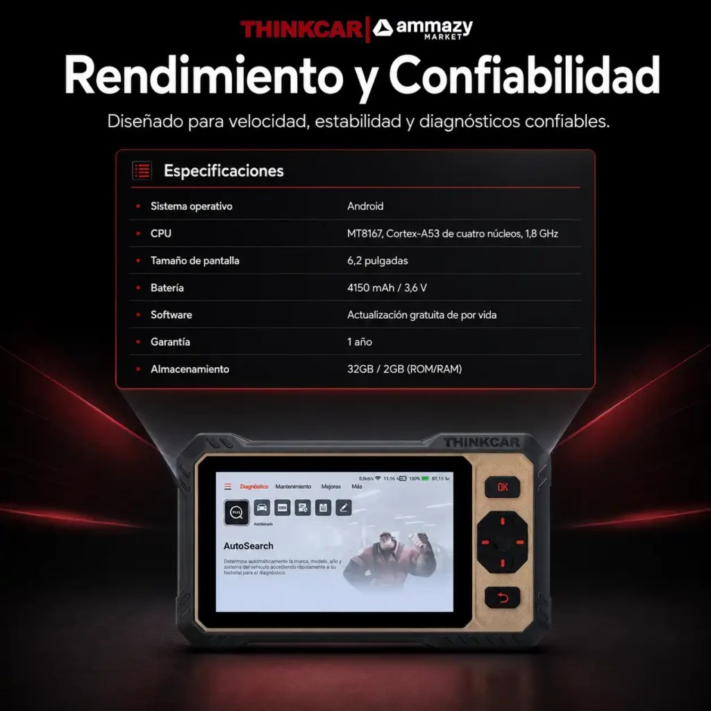 Escáner Automotriz Thinkcar THINKTOOL Reader 8 OBDII