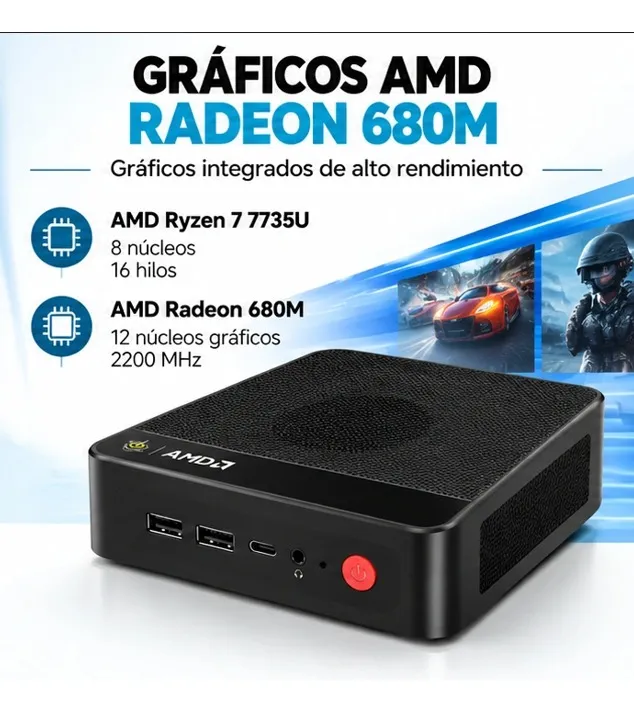 Mini PC Beelink SER5 Max Ryzen 7 7735U 24GB 500GB LAN 2.5G