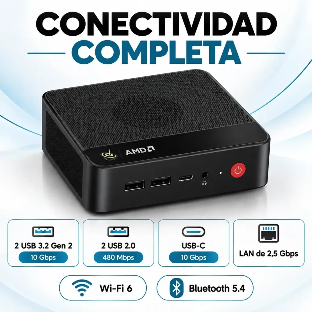 Mini PC Beelink SER5 Max Ryzen 7 7735U 24GB 500GB LAN 2.5G