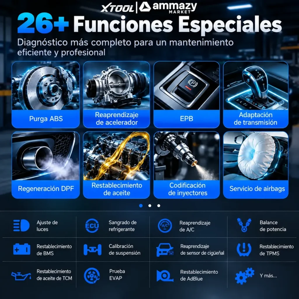 Scanner diagnóstico XTOOL Anyscan A30X Bluetooth OBD2 para celular