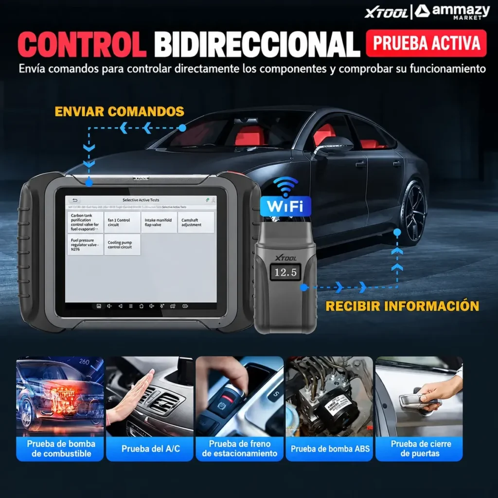 Scanner automotriz XTOOL XT80W WiFi Full System de 8 pulgadas
