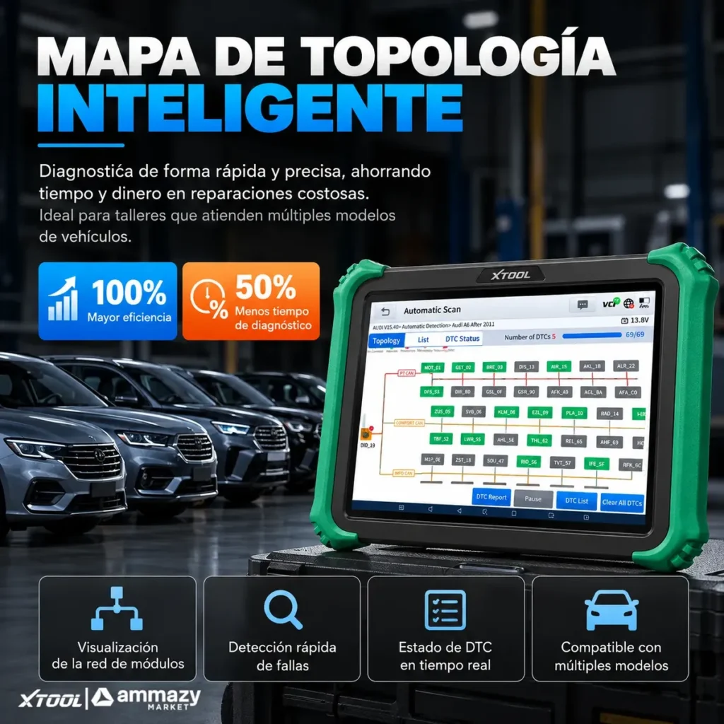 Scanner automotriz XTOOL Compass Master profesional CAN FD DoIP