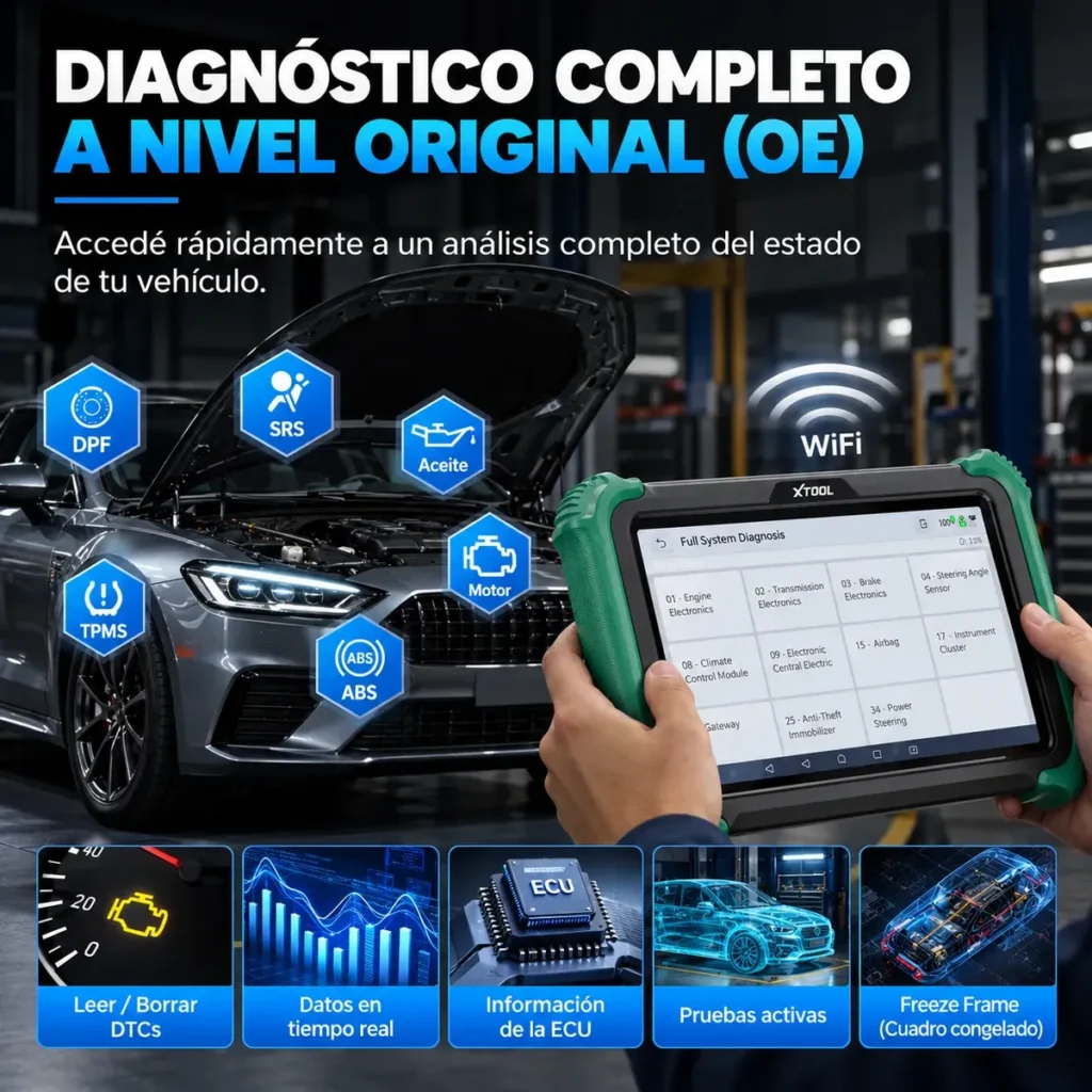 Scanner automotriz XTOOL Compass Master profesional CAN FD DoIP
