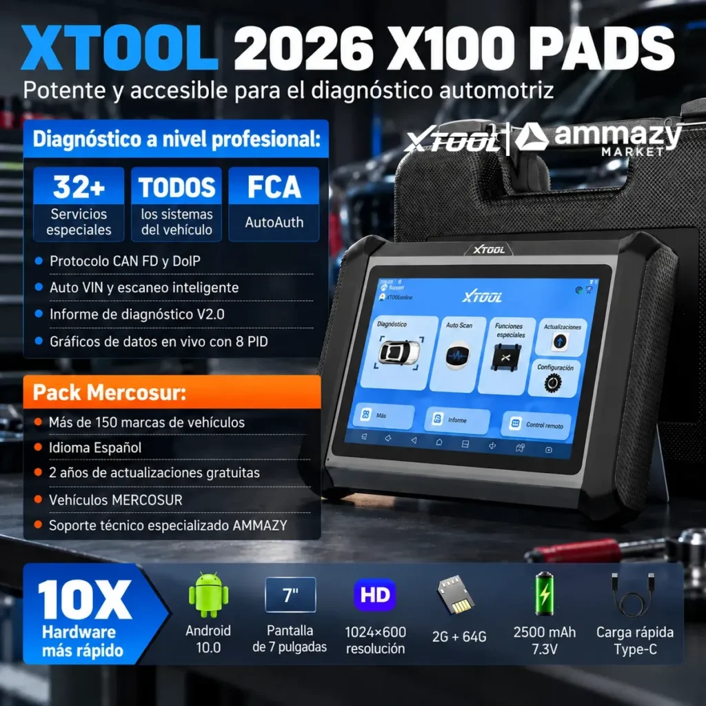 Programador de llaves y scanner automotriz XTOOL X100PADS