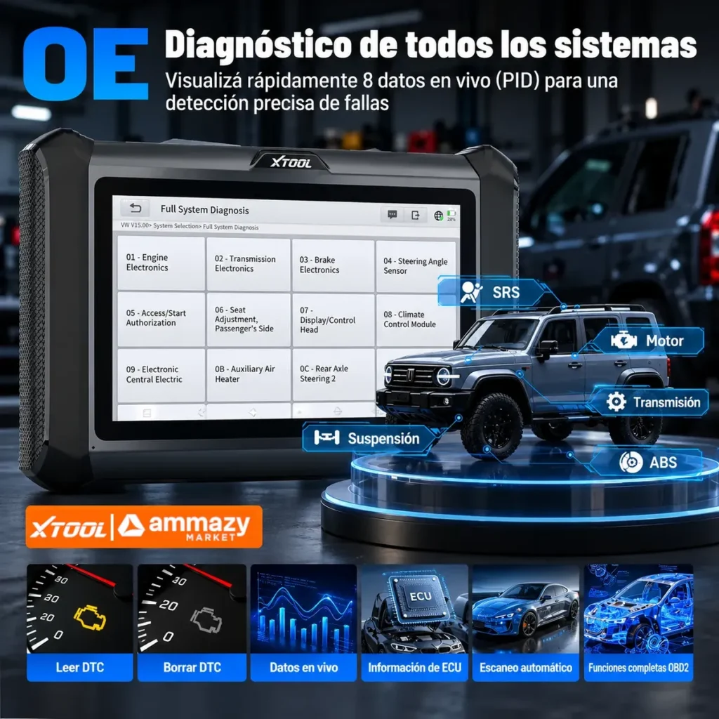 Programador de llaves y scanner automotriz XTOOL X100PADS