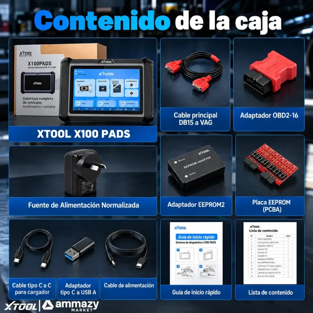 Programador de llaves y scanner automotriz XTOOL X100PADS