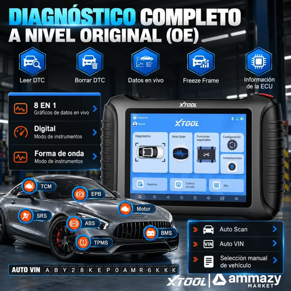 Programador de llaves XTOOL X100PAD Elite2 con diagnóstico automotriz