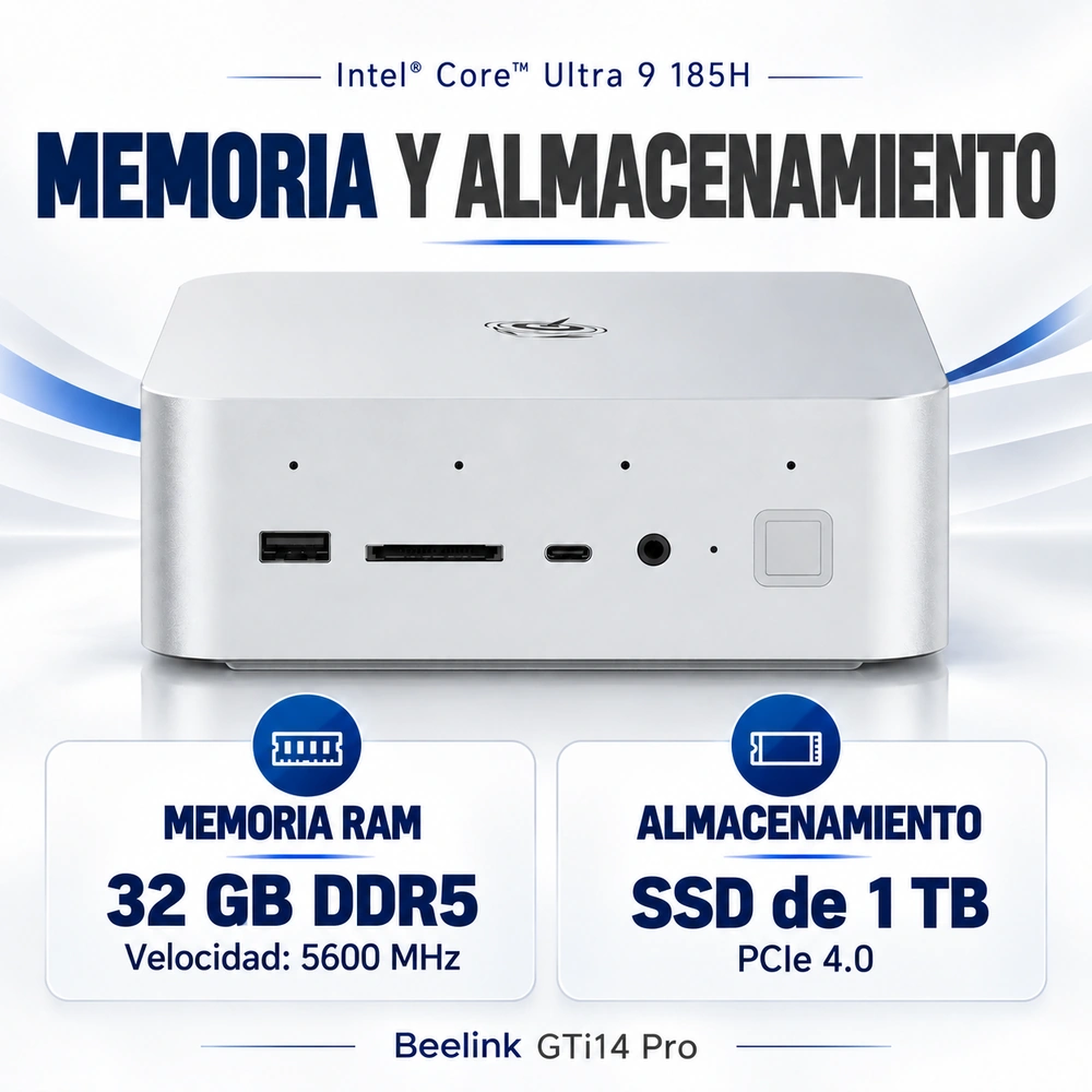 Mini PC Beelink GTi14 Ultra Core Ultra 9 185H 32GBDDR5 1TB SSD