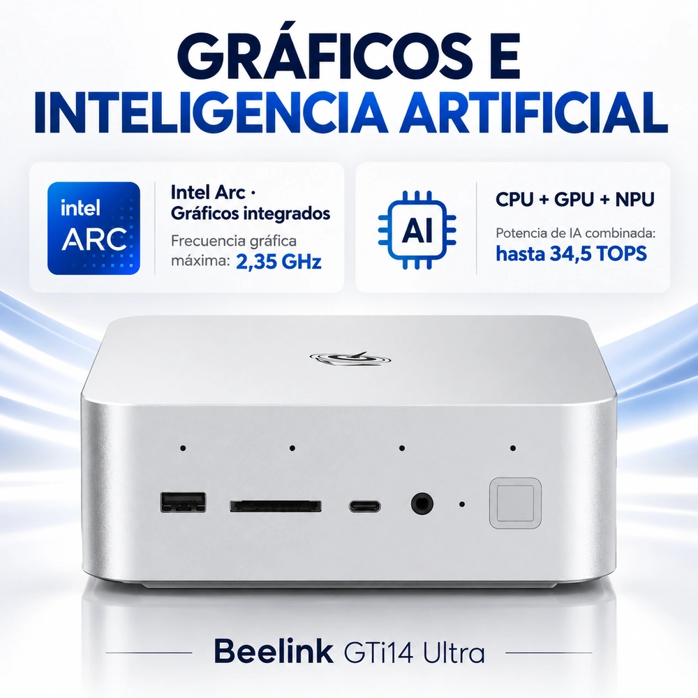 Mini PC Beelink GTi14 Ultra Core Ultra 9 185H 32GBDDR5 1TB SSD