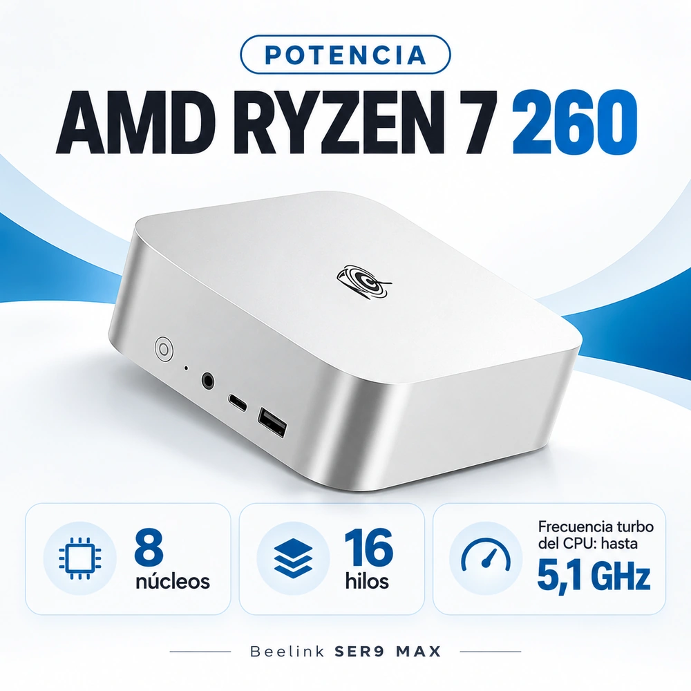 Mini PC Beelink SER9 MAX Ryzen 7 260 32GB 1TB SSD LAN 10G