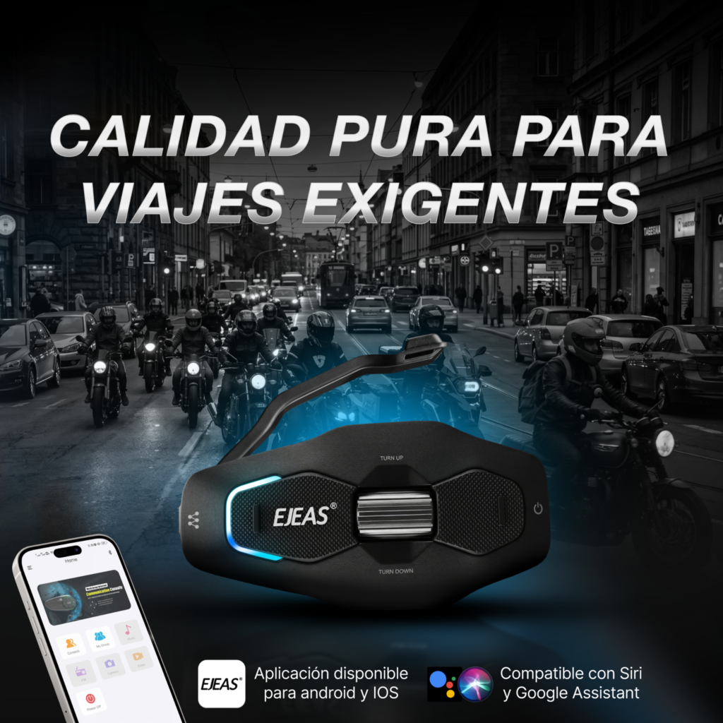 Intercomunicador Ejeas X10 Phantom 3ra Gen Mesh 10 Personas