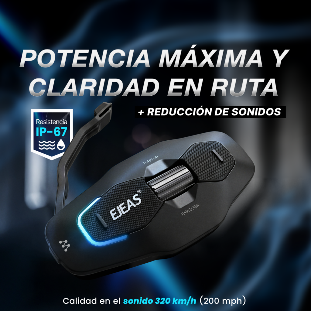 Intercomunicador Ejeas X10 Phantom 3ra Gen Mesh 10 Personas