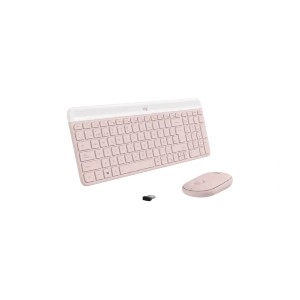 Combo Teclado y Mouse Logitech Inalámbro MK470 Rosa
