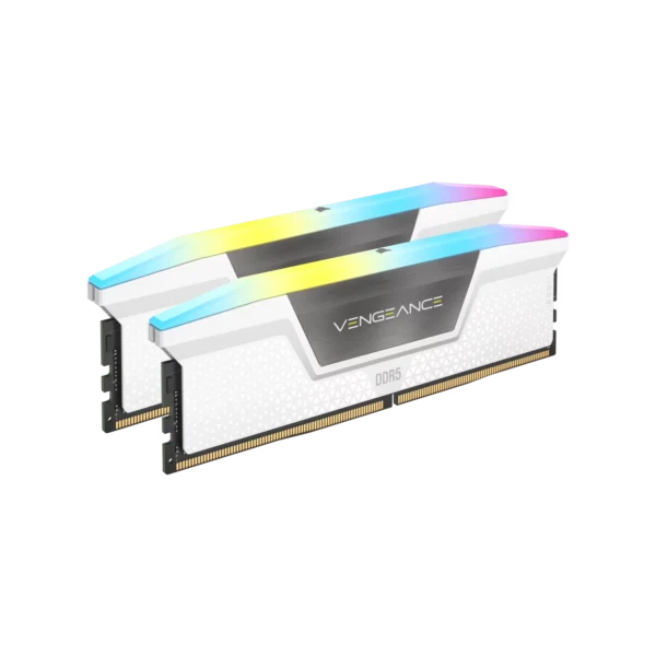 Memoria Ram UDIMM CORSAIR VENGEANCE 32GB DDR5 6000MHz CL30 1.40V (2 x 16GB) Blanca RGB