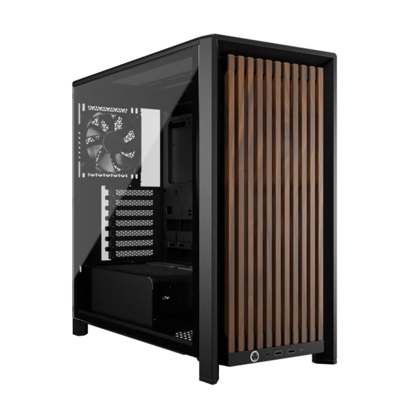Gabinete CORSAIR FRAME 4000D RS Wood Mid-Tower, Negro / Madera