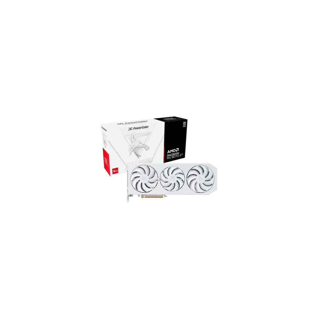 Placa Powercolor Hellhound Spectral White AMD Radeon RX 9070 XT 16GB GDDR6
