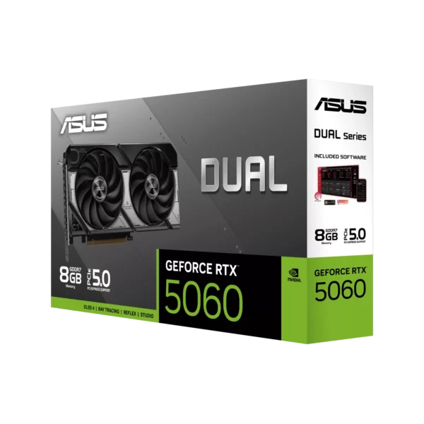 Placa de Video ASUS NVIDIA GeForce DUAL RTX5060 O8GB GDDR7 OC Edition