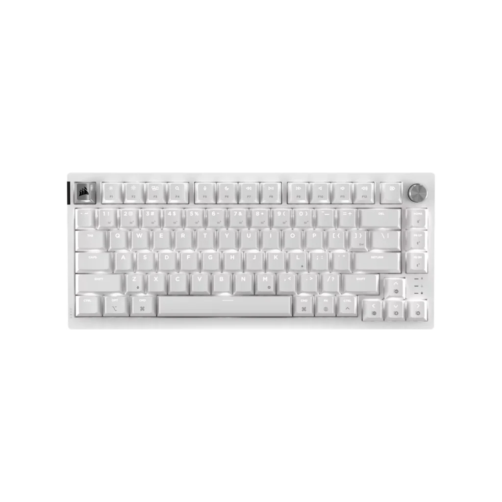Teclado gamer mecanico Corsair K65 PLUS 75% RGB Mac/PC – Frost White