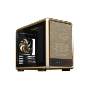 Gabinete Cooler Master MasterFrame 400 Mesh Gold Mini Tower 1 Fan 140mm Tempered Glass Gold s/Fuente