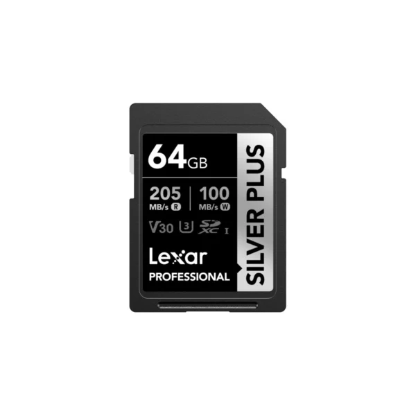 Tarjeta SILVER PLUS SDXC Lexar 64GB UHS-I