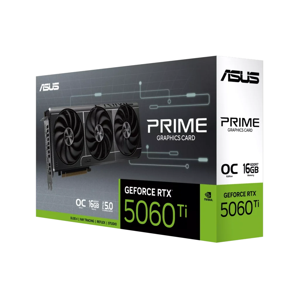 Placa de Video ASUS NVIDIA GeForce PRIME RTX 5060TI 16GB GDDR7 OC Edition