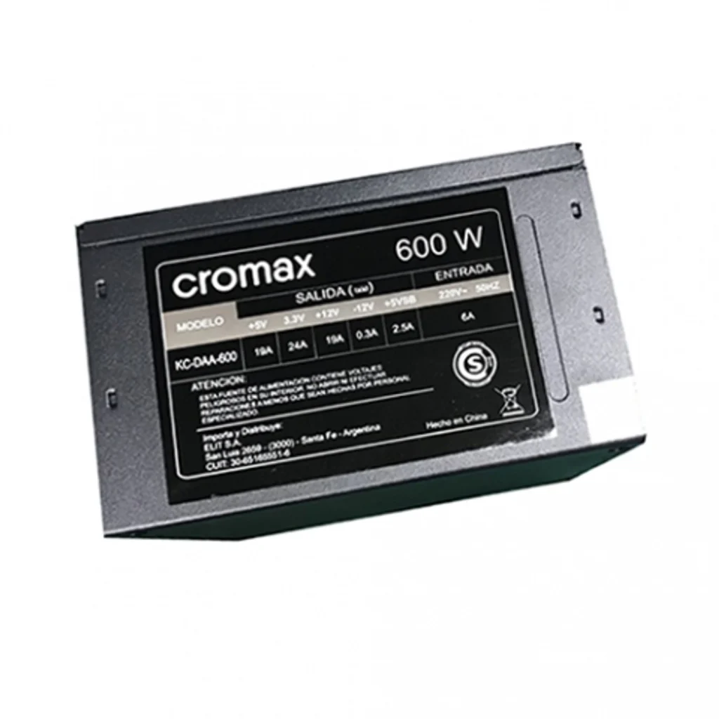 Fuente CROMAX KC-DAA-600 600W ATX 24 Pines