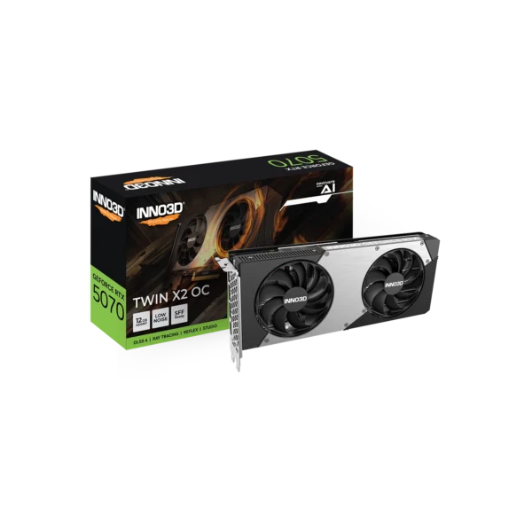 Placa de Video INNO3D NVIDIA Geforce RTX 5070 12GB DDR7 TWIN X2 OC