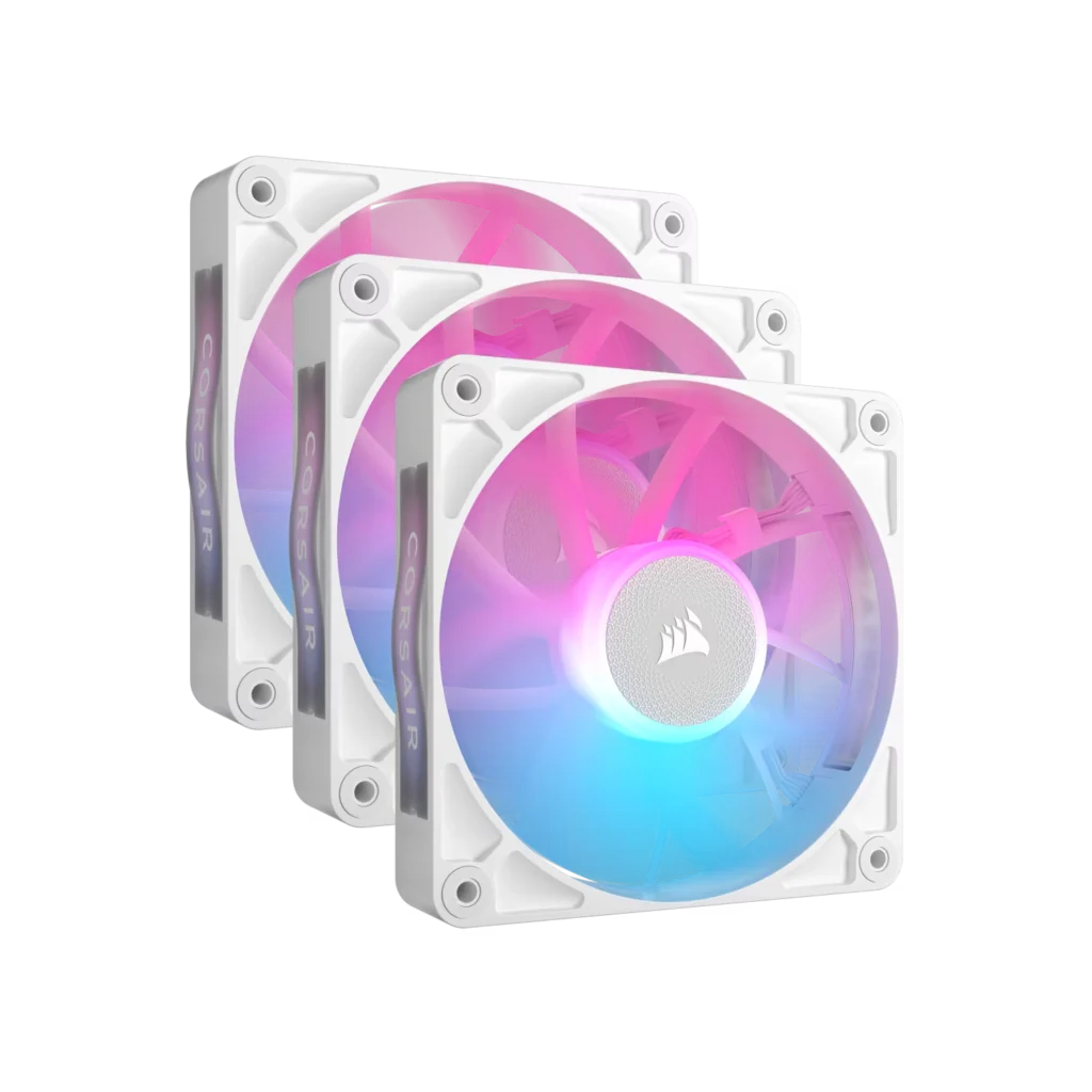 Kit de inicio de ventiladores CORSAIR iCUE LINK RX120 RGB 120 mm X3 blanco