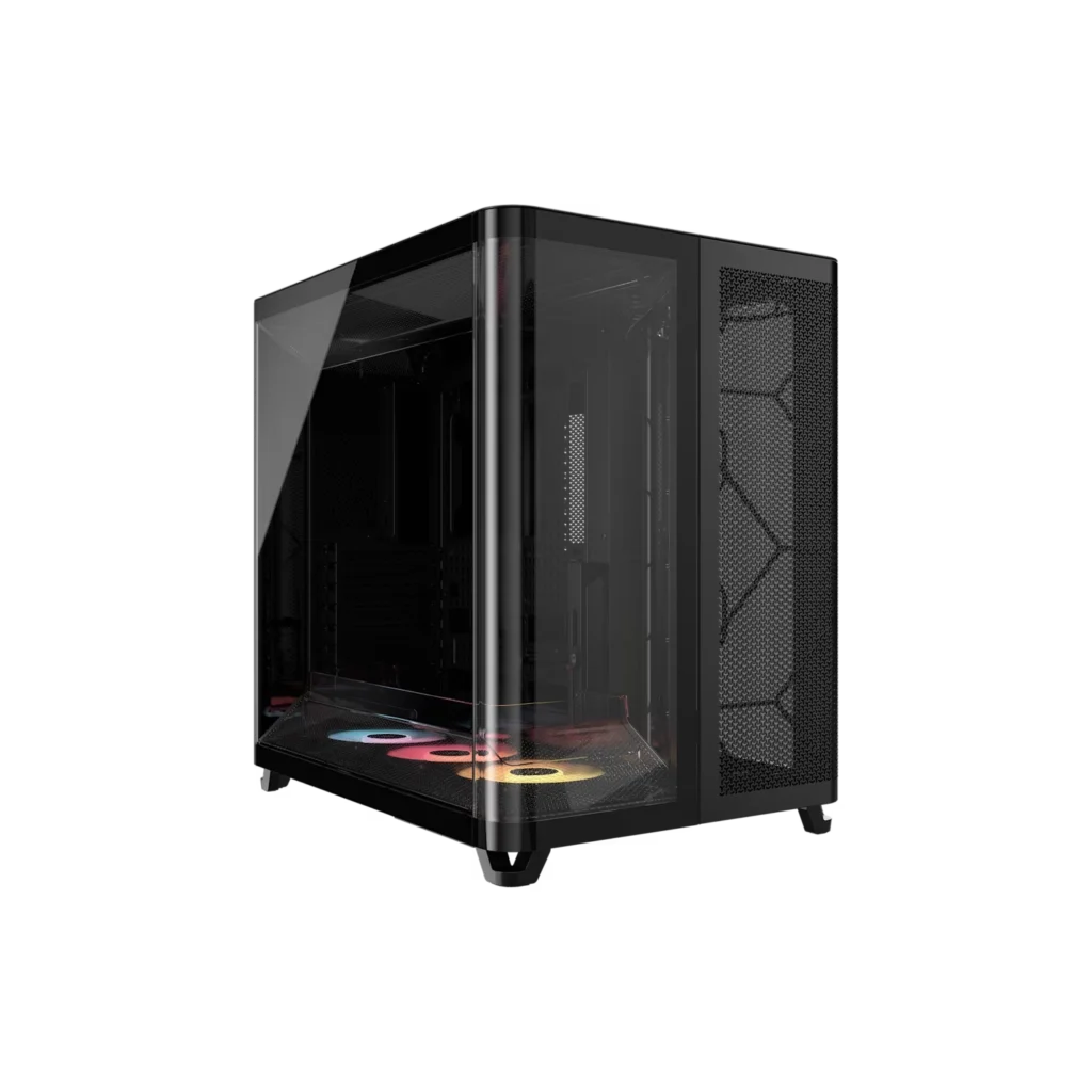 Gabinete CORSAIR ARGB AIR 5400 RS-R Mid Tower con triple cámara Negro