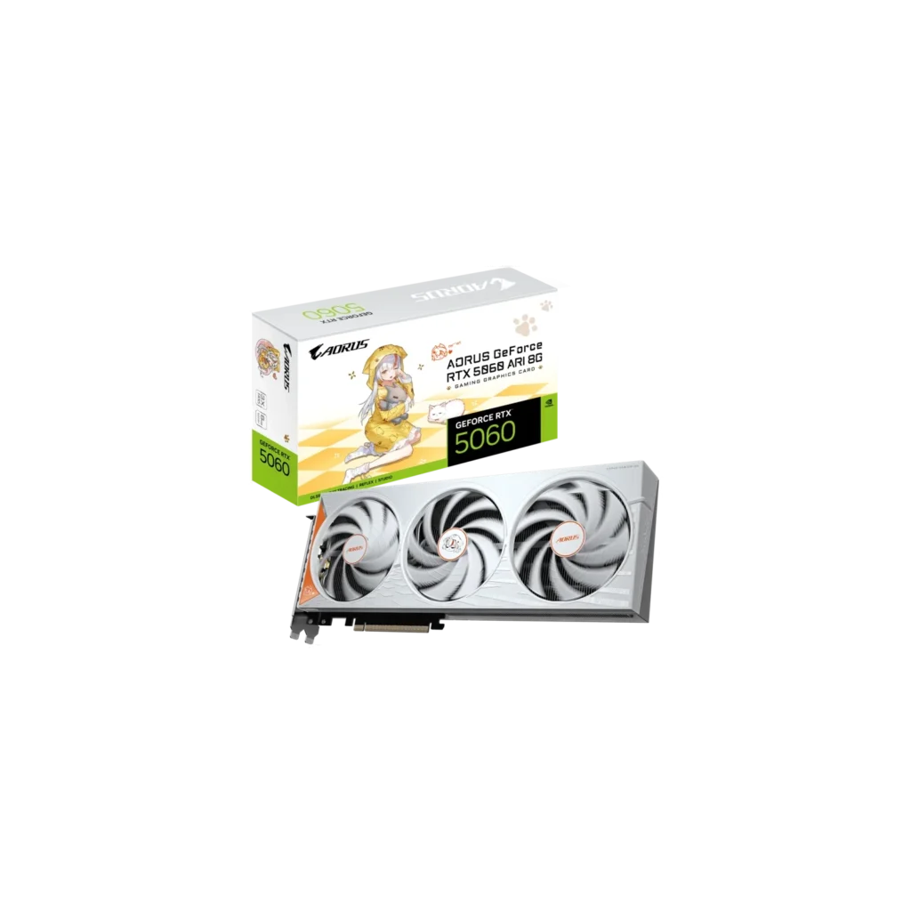 Placa de Video GIGABYTE NVIDIA AORUS GeForce RTX 5060 ARI 8G