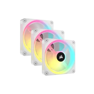 Kit de ventiladores CORSAIR PWM de 120 mm QX120 RGB x3 blanco con iCUE Link