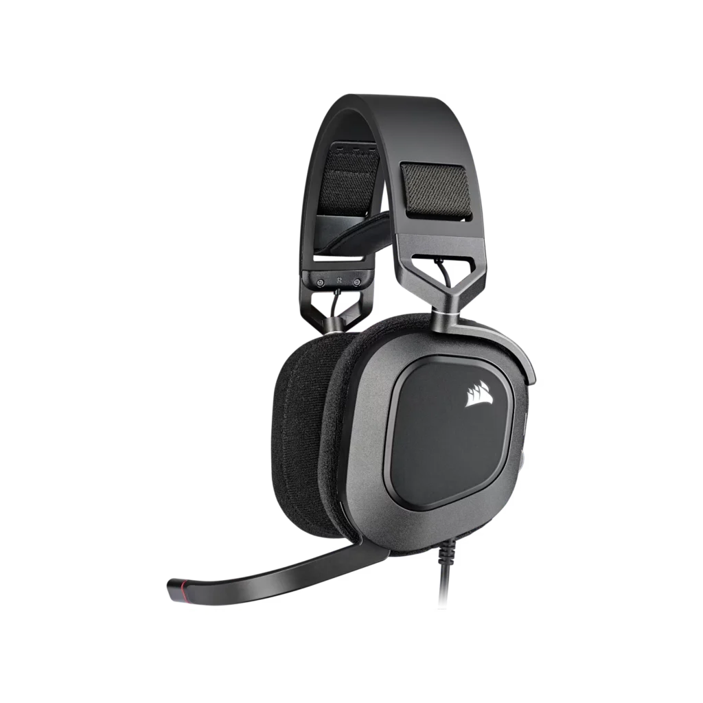 Auricular gaming cableado Corsair HS80 RGB USB, carbón
