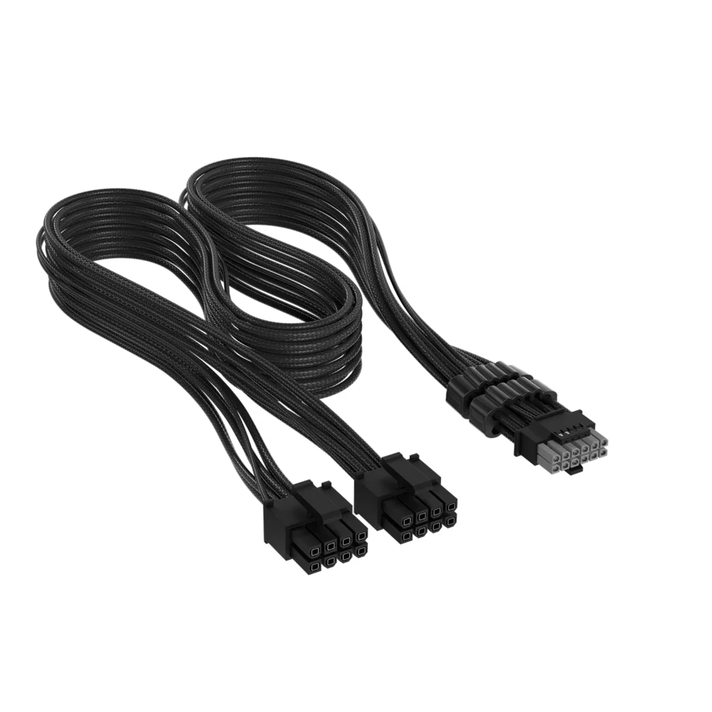 Cable Premium con funda 2x 8-Pin PCIe 12V y 2x6 600W Type 4 Negro