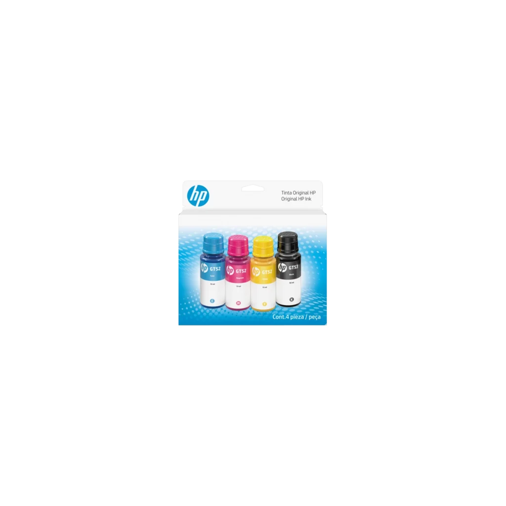 Botella de tinta HP GT53/GT52 Negra Cian Magenta Amarilla Pack de 4