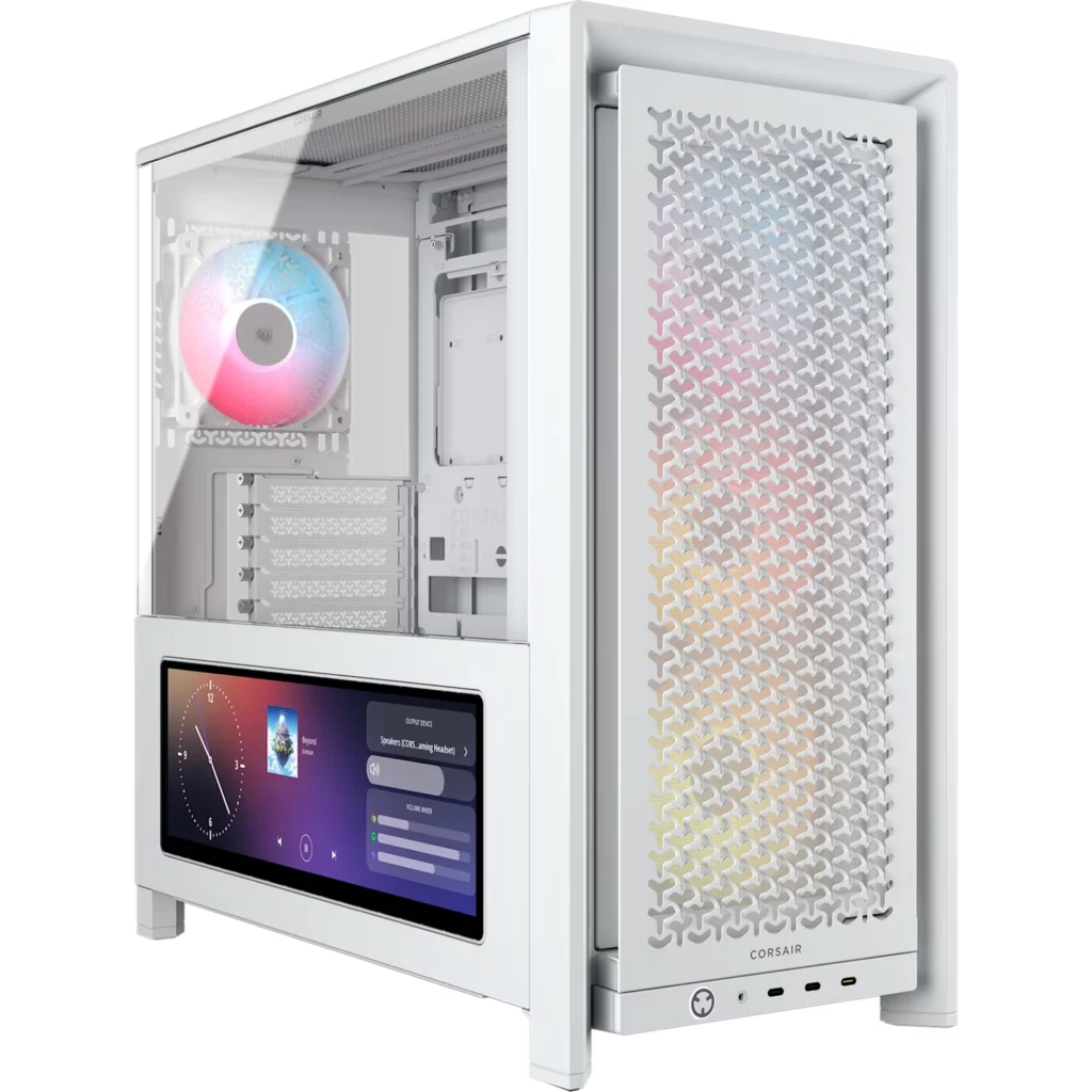Gabinete CORSAIR FRAME 4000D LCD RS Performance Mid-Tower Blanco
