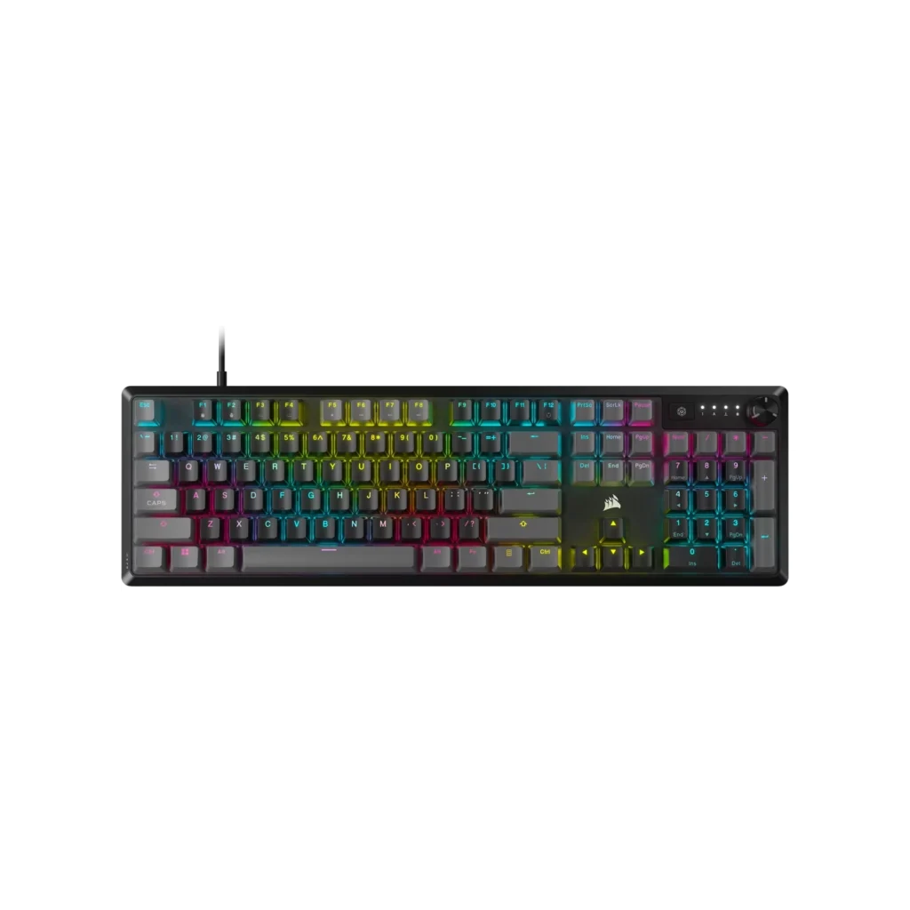 Teclado gamer mecánico Corsair K70 CORE RGB USB Gris EN