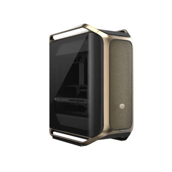 Gabinete Cooler Master Cosmos Alpha Gold Full Tower 3 Fans Tempered Glass Logo Bañado en Oro 24K s/Fuente