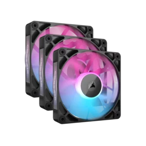 Kit de inicio de ventiladores CORSAIR iCUE LINK RX120 RGB 120 mm X3 negro